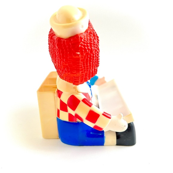 Vintage 1975 Raggedy Ann & Andy Plastic Figurine – Cute Tray & Pencil Holder - Picture 9 of 10